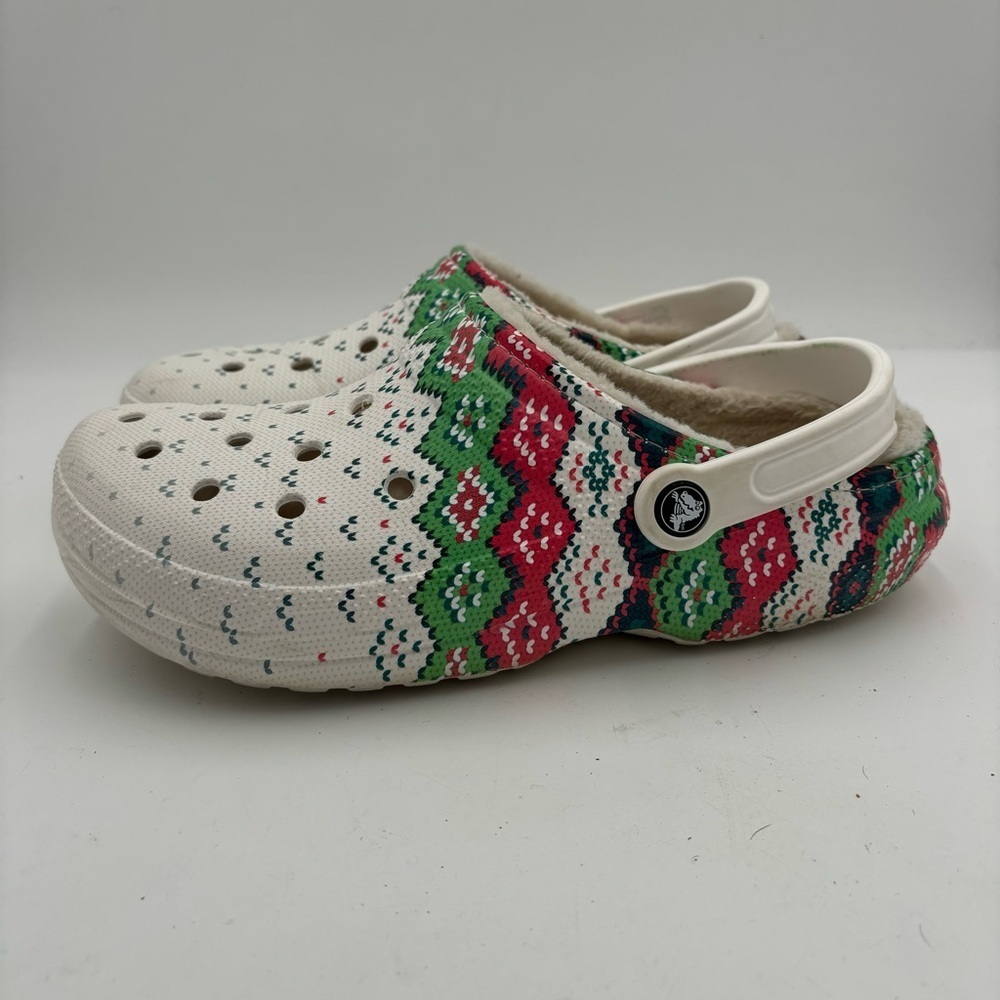 Christmas Classic Clogs Holiday Lined Winter ugly sweater W11/M9 charms - Picture 2 of 11